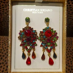 Beautifully Jeweled Earrings by Christian Siriano